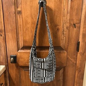 Stylish Black and White Hobo Women's Bag